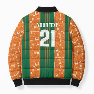 Cote d'Ivoire N'glo Wa Klo Custom Bomber Puffer Jacket Baoule Textile Edition