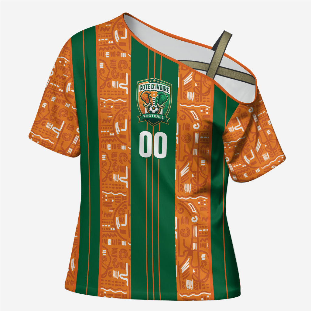 Cote d'Ivoire N'glo Wa Klo Custom Cross Shoulder Shirt Baoule Textile Edition
