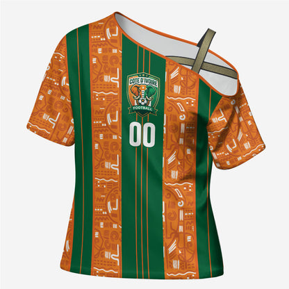 Cote d'Ivoire N'glo Wa Klo Custom Cross Shoulder Shirt Baoule Textile Edition