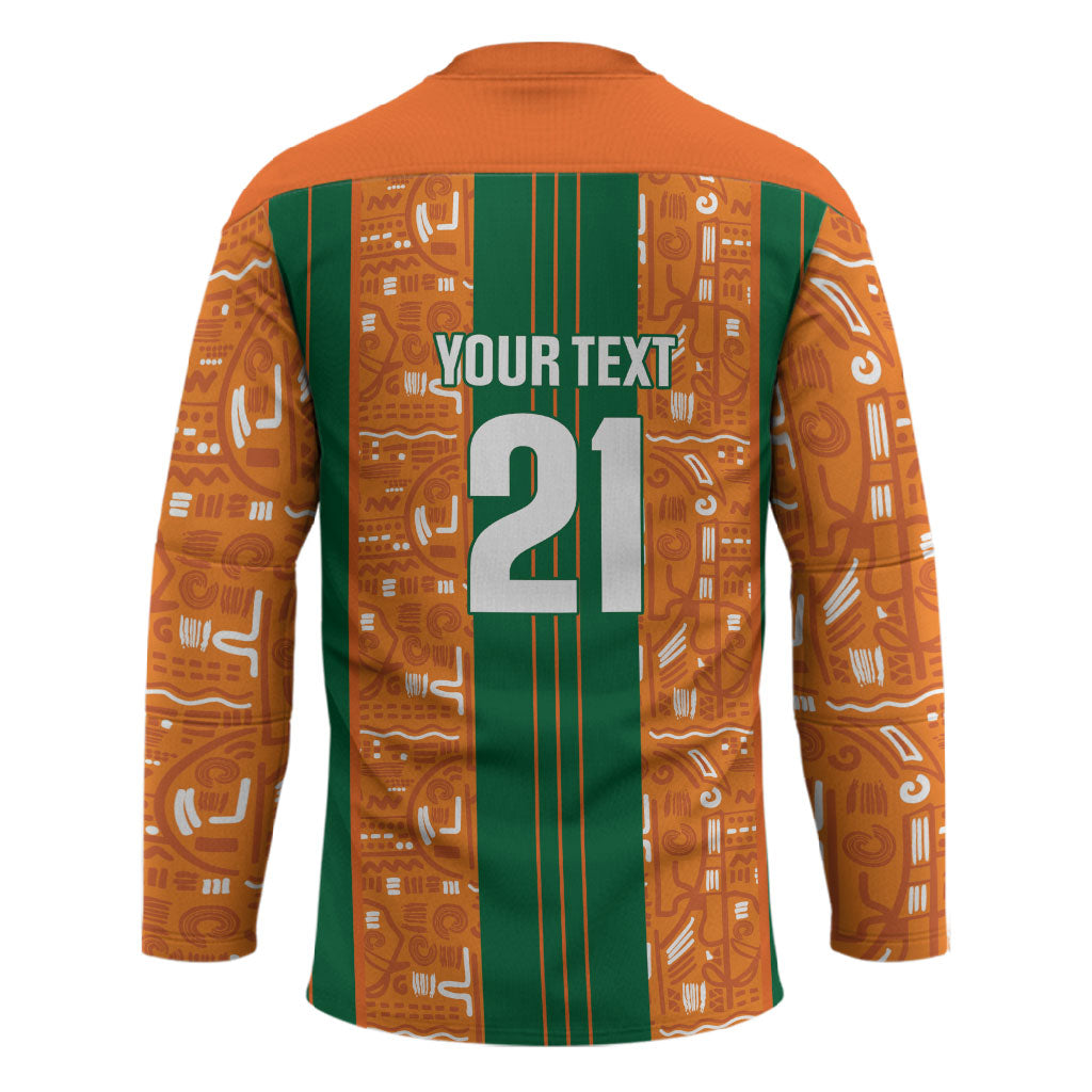 Cote d'Ivoire N'glo Wa Klo Custom Hockey Jersey Baoule Textile Edition