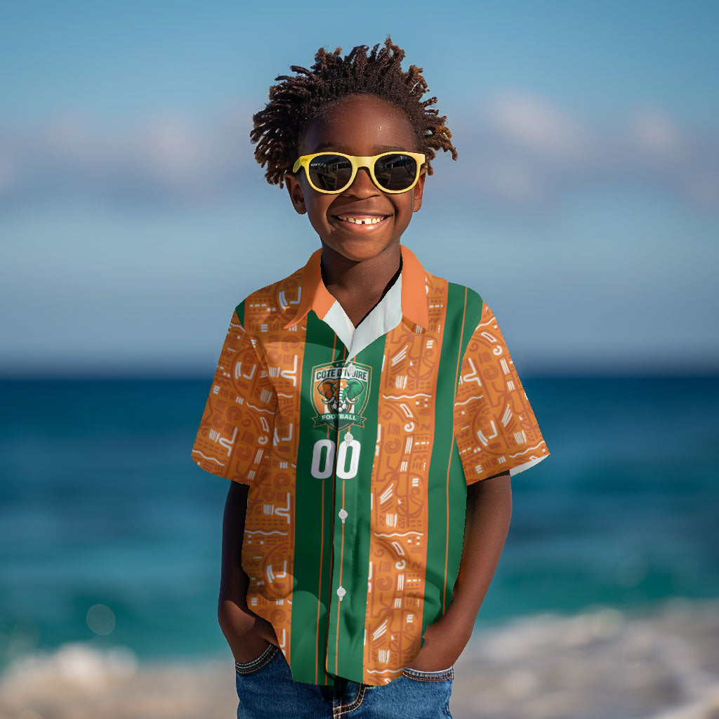 Cote d'Ivoire N'glo Wa Klo Custom Kid Hawaiian Shirt Baoule Textile Edition