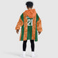 Cote d'Ivoire N'glo Wa Klo Custom Kid Wearable Blanket Hoodie Baoule Textile Edition