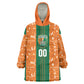 Cote d'Ivoire N'glo Wa Klo Custom Kid Wearable Blanket Hoodie Baoule Textile Edition