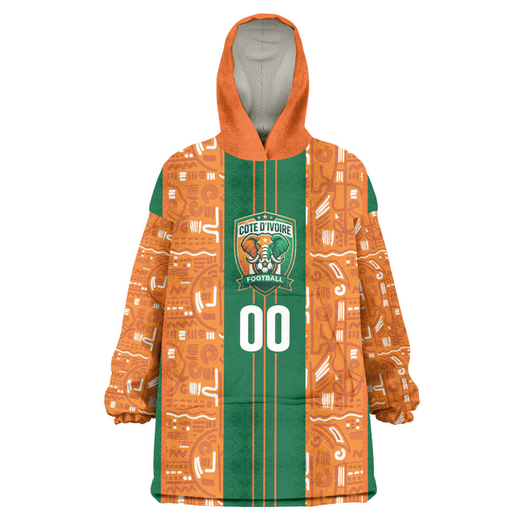 Cote d'Ivoire N'glo Wa Klo Custom Kid Wearable Blanket Hoodie Baoule Textile Edition
