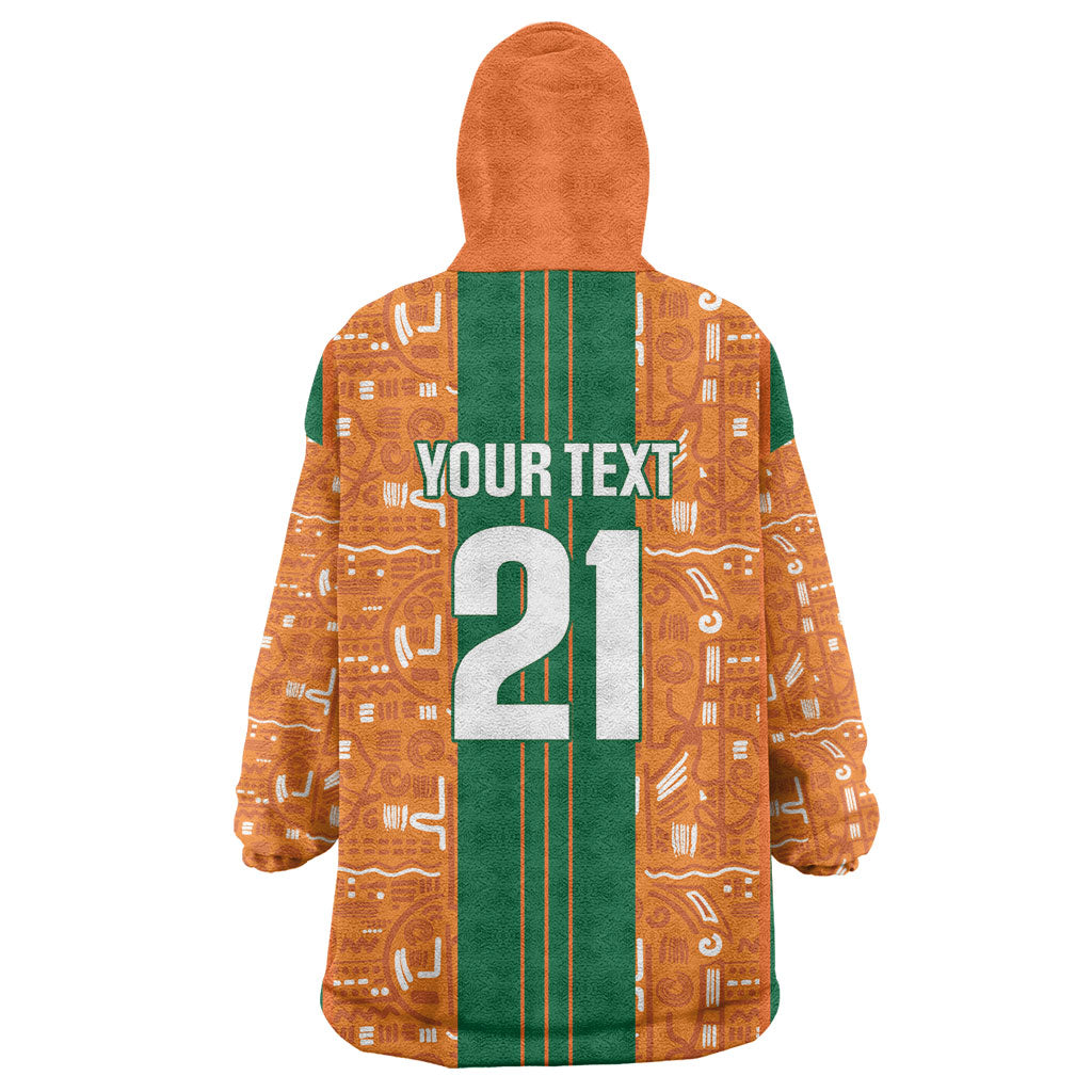 Cote d'Ivoire N'glo Wa Klo Custom Kid Wearable Blanket Hoodie Baoule Textile Edition