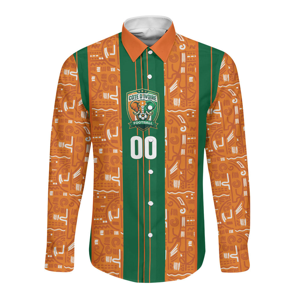 Cote d'Ivoire N'glo Wa Klo Custom Long Sleeve Button Shirt Baoule Textile Edition