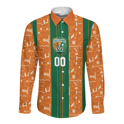 Cote d'Ivoire N'glo Wa Klo Custom Long Sleeve Button Shirt Baoule Textile Edition