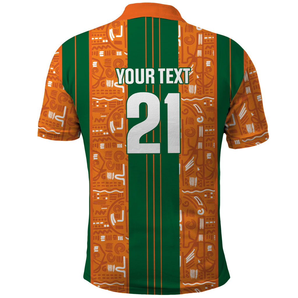 Cote d'Ivoire N'glo Wa Klo Custom Polo Shirt Baoule Textile Edition