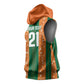 Cote d'Ivoire N'glo Wa Klo Custom Sleeveless Hoodie Baoule Textile Edition