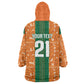 Cote d'Ivoire N'glo Wa Klo Custom Wearable Blanket Hoodie Baoule Textile Edition