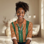 Cote d'Ivoire N'glo Wa Klo Custom Women Casual Shirt Baoule Textile Edition