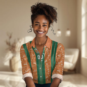Cote d'Ivoire N'glo Wa Klo Custom Women Casual Shirt Baoule Textile Edition