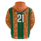 Cote d'Ivoire N'glo Wa Klo Custom Zip Hoodie Baoule Textile Edition