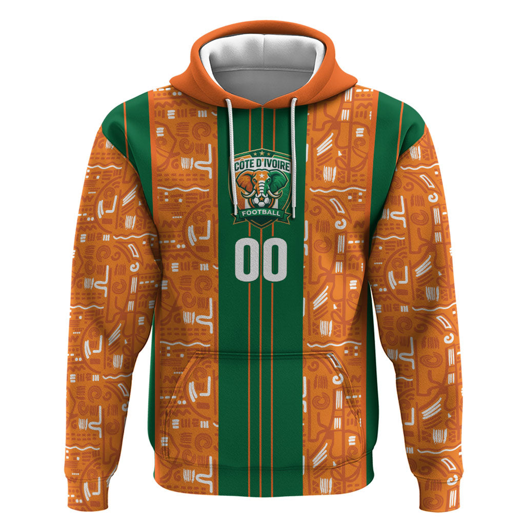 Cote d'Ivoire N'glo Wa Klo Custom Zip Hoodie Baoule Textile Edition