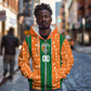 Cote d'Ivoire N'glo Wa Klo Custom Zip Hoodie Baoule Textile Edition