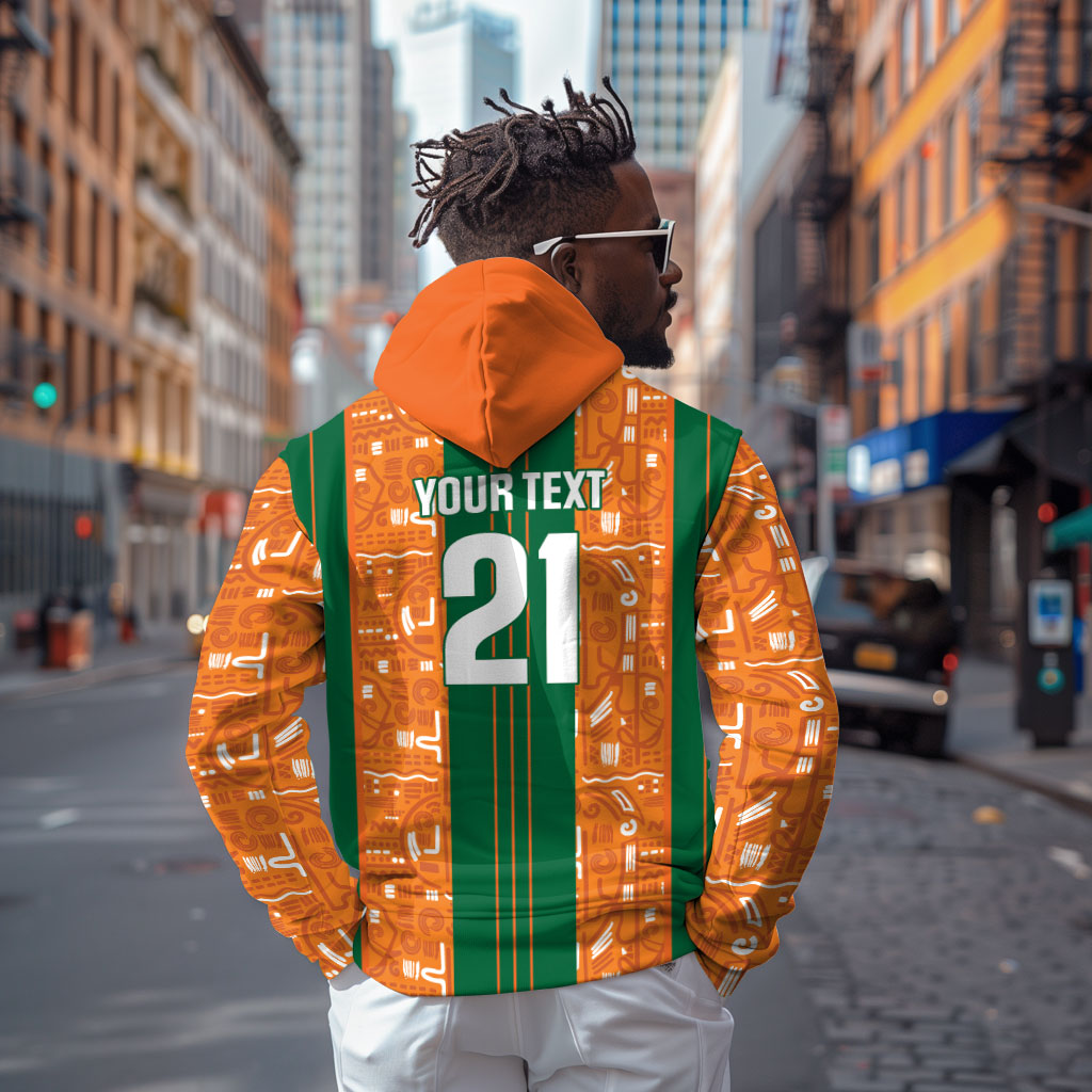 Cote d'Ivoire N'glo Wa Klo Custom Zip Hoodie Baoule Textile Edition