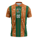 Cote d'Ivoire N'glo Wa Klo Custom Zipper Polo Shirt Baoule Textile Edition