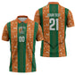Cote d'Ivoire N'glo Wa Klo Custom Zipper Polo Shirt Baoule Textile Edition