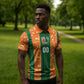 Cote d'Ivoire N'glo Wa Klo Custom Zipper Polo Shirt Baoule Textile Edition