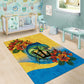 Black Barbadians Mahi-mahi Trident Area Rug - African Pride