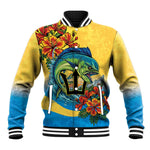 Black Barbadians Mahi-mahi Trident Baseball Jacket - African Pride