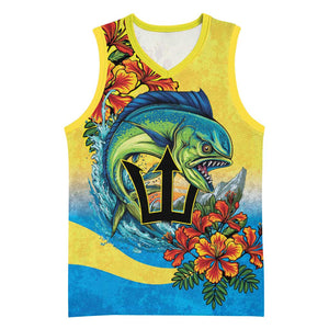 Black Barbadians Mahi-mahi Trident Basketball Jersey - African Pride