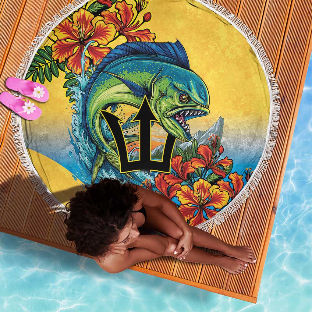 Black Barbadians Mahi-mahi Trident Beach Blanket - African Pride
