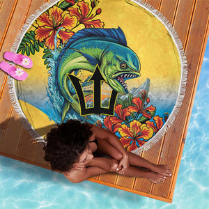 Black Barbadians Mahi-mahi Trident Beach Blanket - African Pride