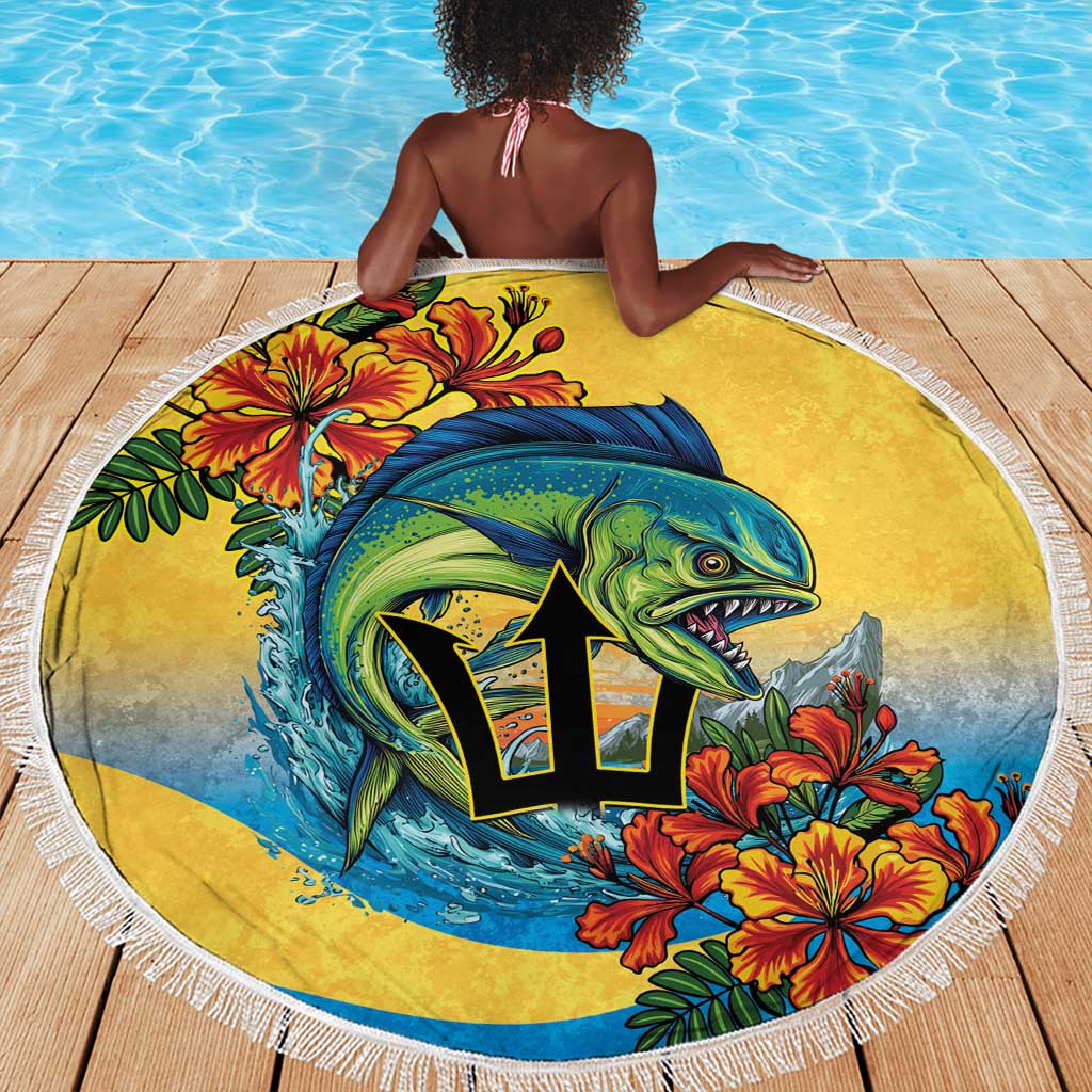 Black Barbadians Mahi-mahi Trident Beach Blanket - African Pride