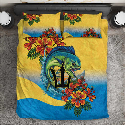 Black Barbadians Mahi-mahi Trident Bedding Set - African Pride