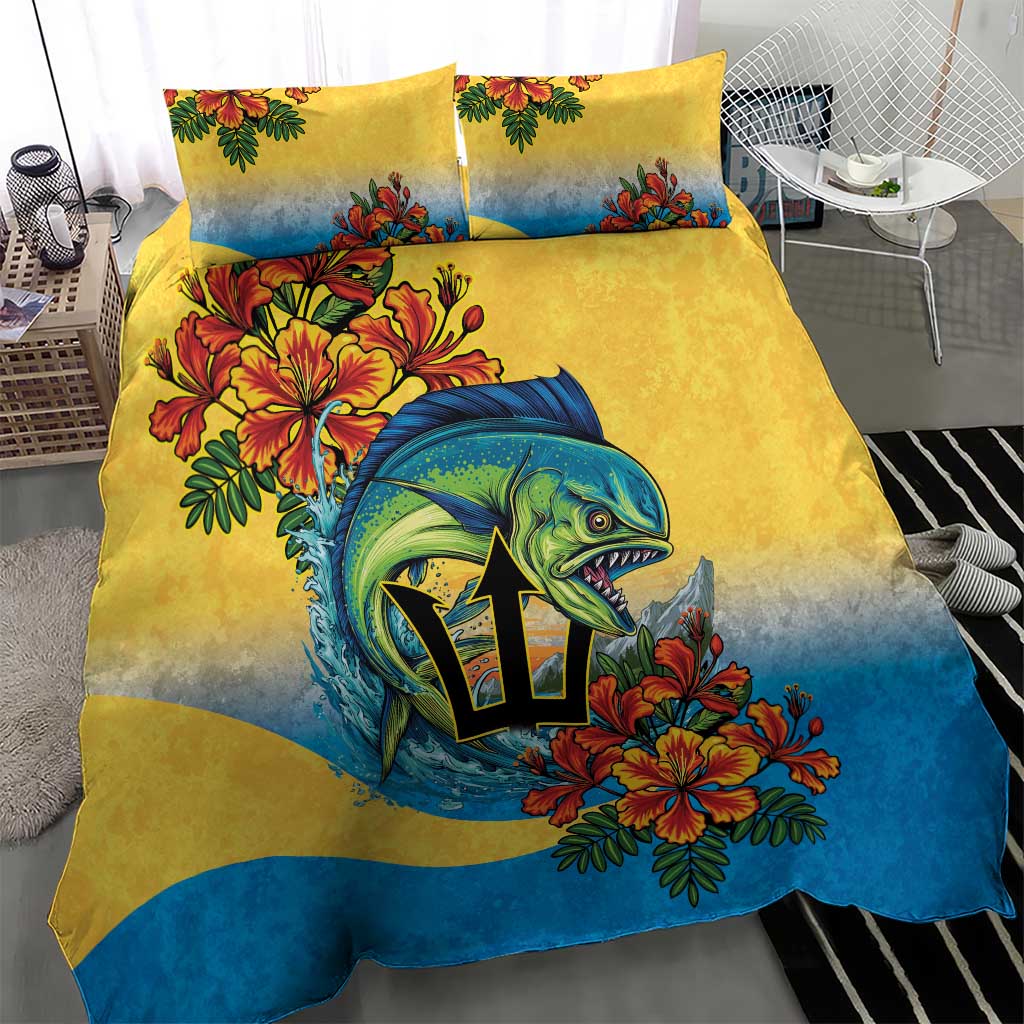 Black Barbadians Mahi-mahi Trident Bedding Set - African Pride