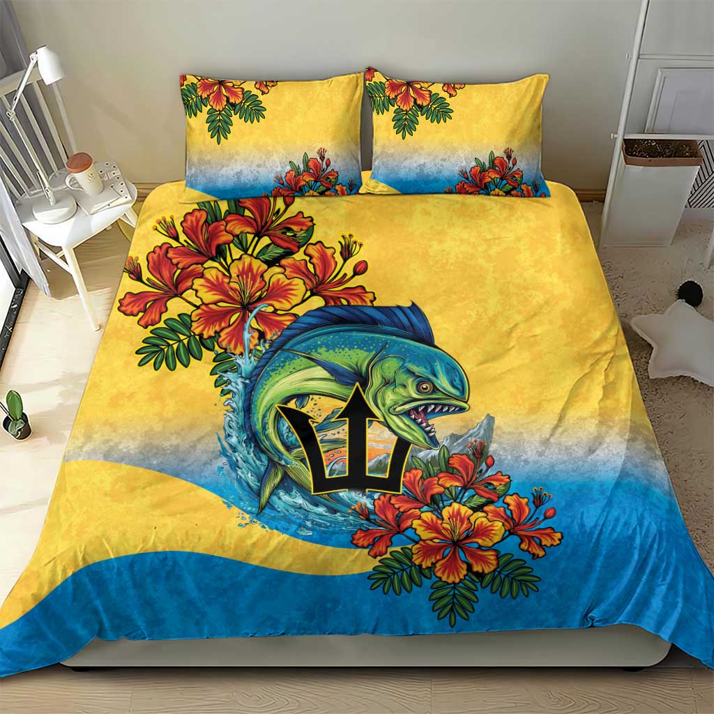 Black Barbadians Mahi-mahi Trident Bedding Set - African Pride