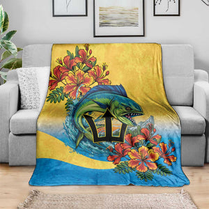 Black Barbadians Mahi-mahi Trident Blanket - African Pride