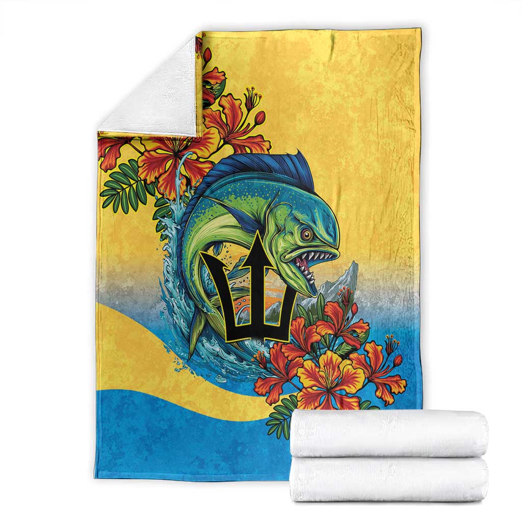 Black Barbadians Mahi-mahi Trident Blanket - African Pride