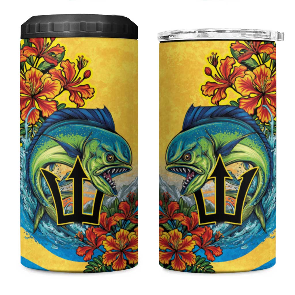 Black Barbadians Mahi-mahi Trident 4 in 1 Can Cooler Tumbler - African Pride