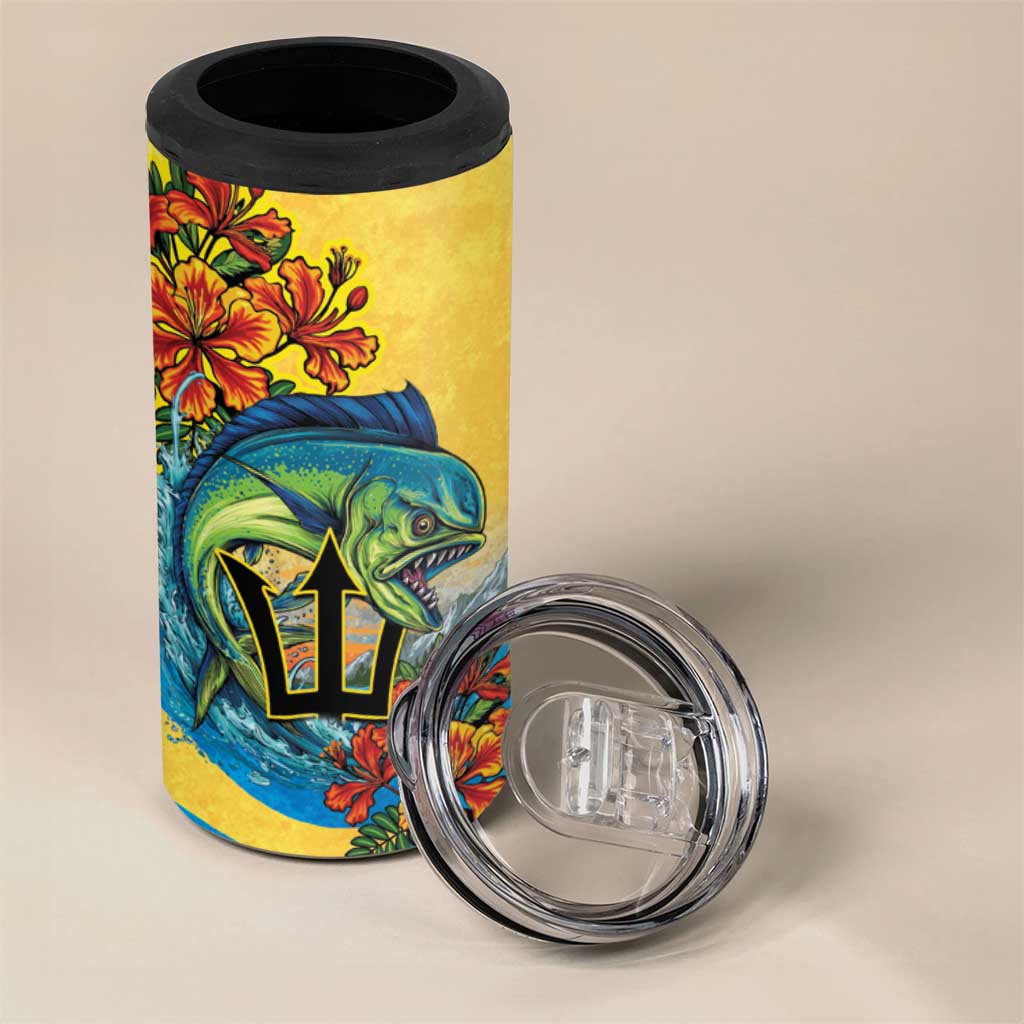 Black Barbadians Mahi-mahi Trident 4 in 1 Can Cooler Tumbler - African Pride