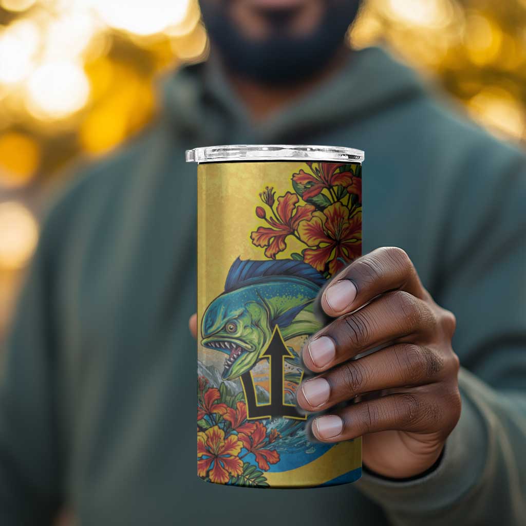 Black Barbadians Mahi-mahi Trident 4 in 1 Can Cooler Tumbler - African Pride