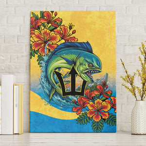 Black Barbadians Mahi-mahi Trident Canvas Wall Art - African Pride