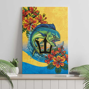 Black Barbadians Mahi-mahi Trident Canvas Wall Art - African Pride