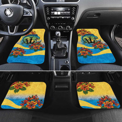 Black Barbadians Mahi-mahi Trident Car Mats - African Pride