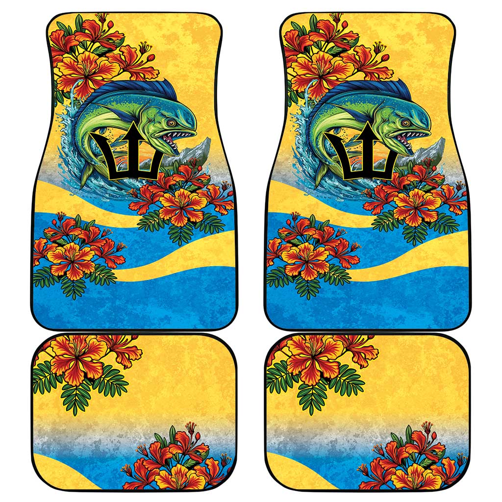 Black Barbadians Mahi-mahi Trident Car Mats - African Pride