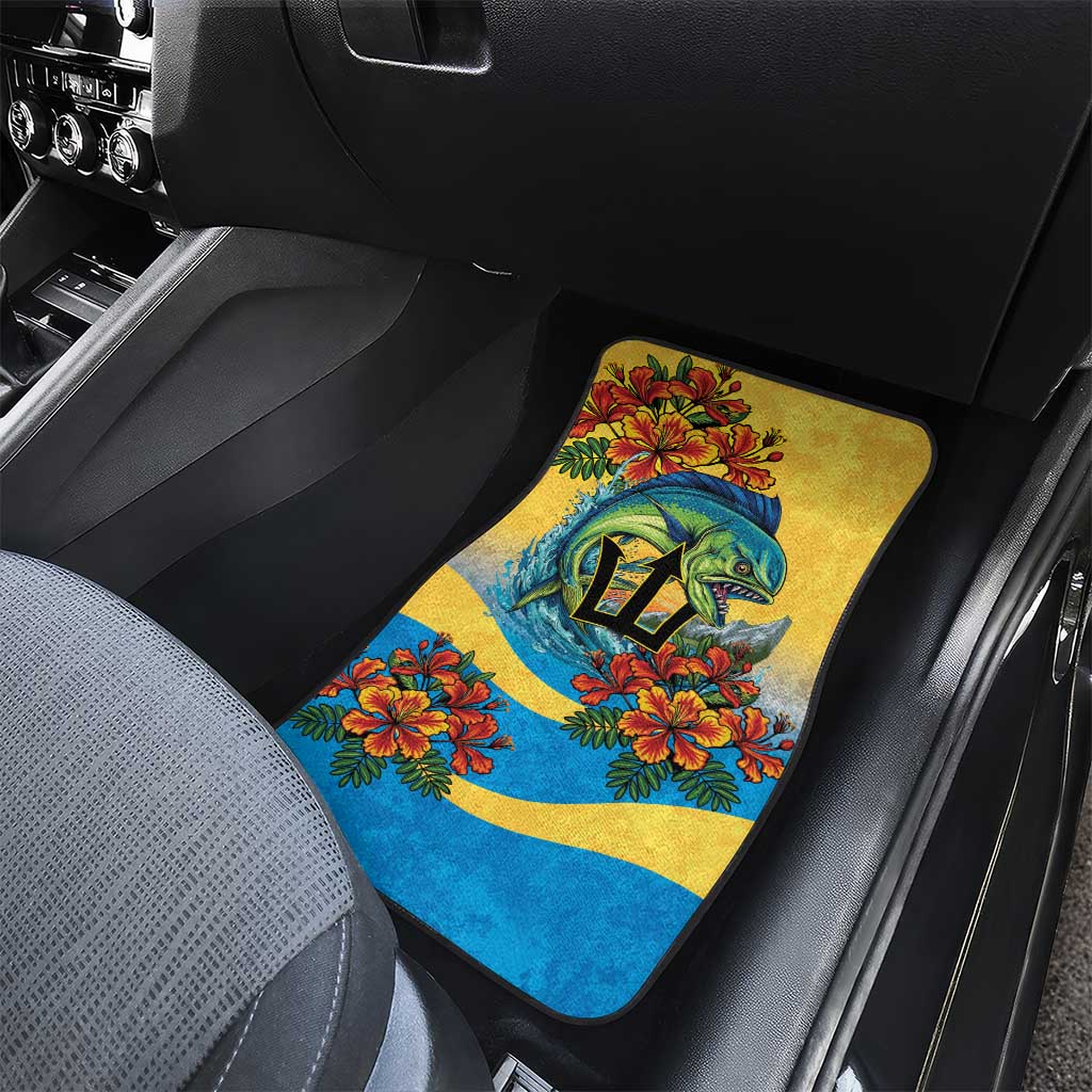 Black Barbadians Mahi-mahi Trident Car Mats - African Pride