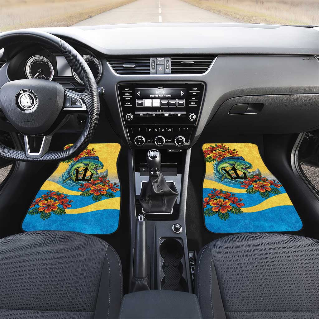 Black Barbadians Mahi-mahi Trident Car Mats - African Pride