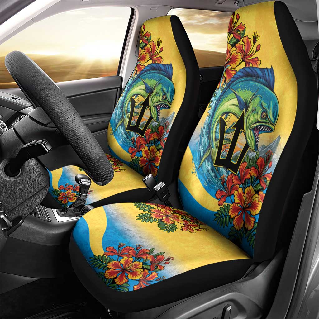 Black Barbadians Mahi-mahi Trident Car Seat Cover - African Pride