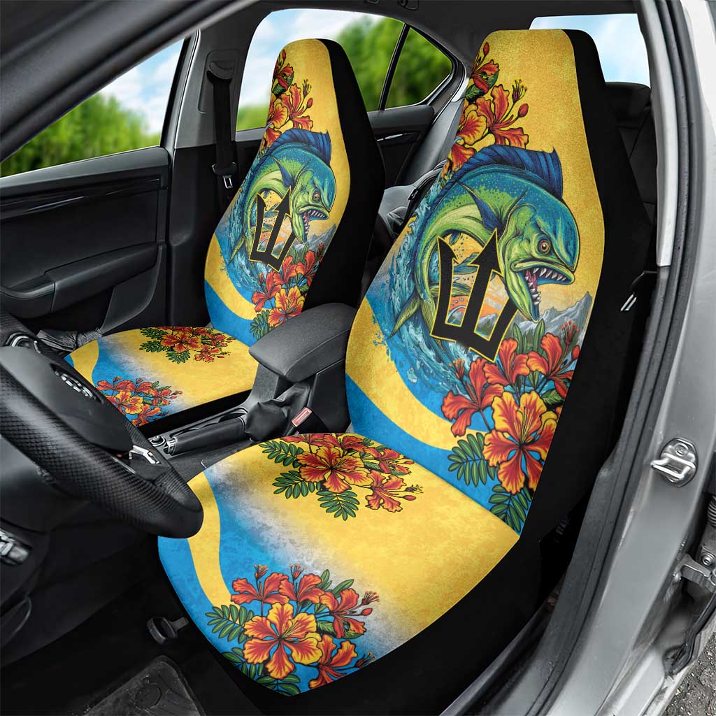 Black Barbadians Mahi-mahi Trident Car Seat Cover - African Pride