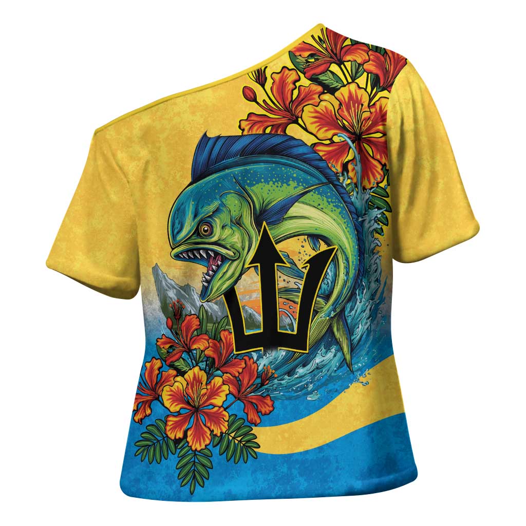 Black Barbadians Mahi-mahi Trident Cross Shoulder Shirt