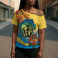 Black Barbadians Mahi-mahi Trident Cross Shoulder Shirt