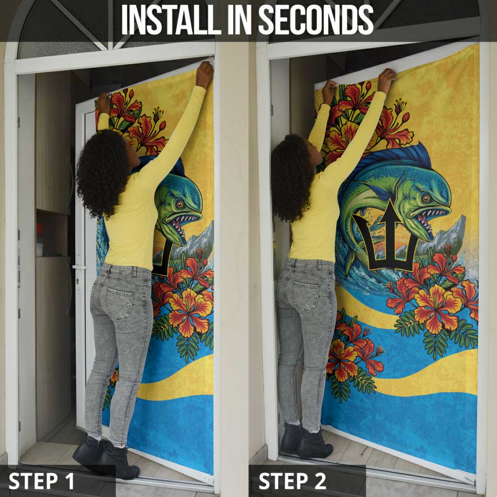 Black Barbadians Mahi-mahi Trident Door Cover