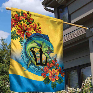 Black Barbadians Mahi-mahi Trident Garden Flag - African Pride