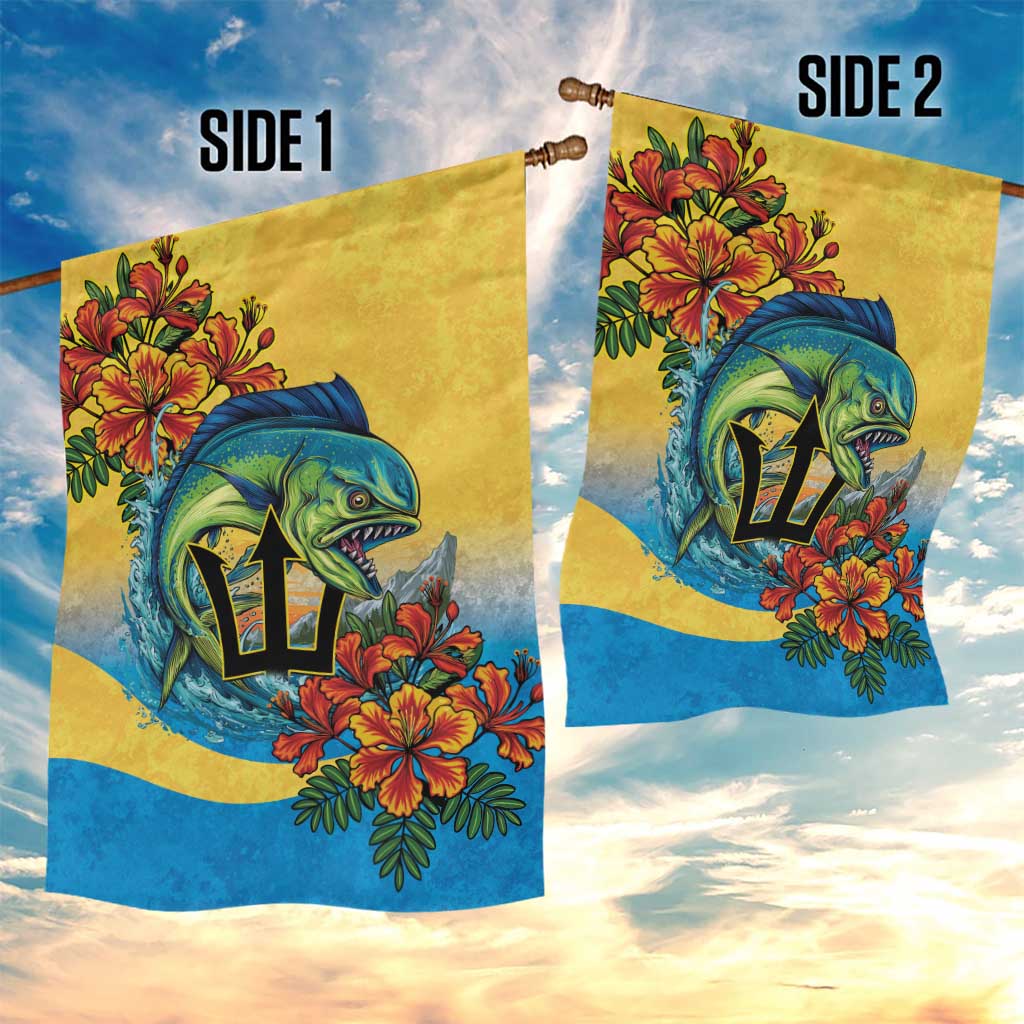 Black Barbadians Mahi-mahi Trident Garden Flag - African Pride